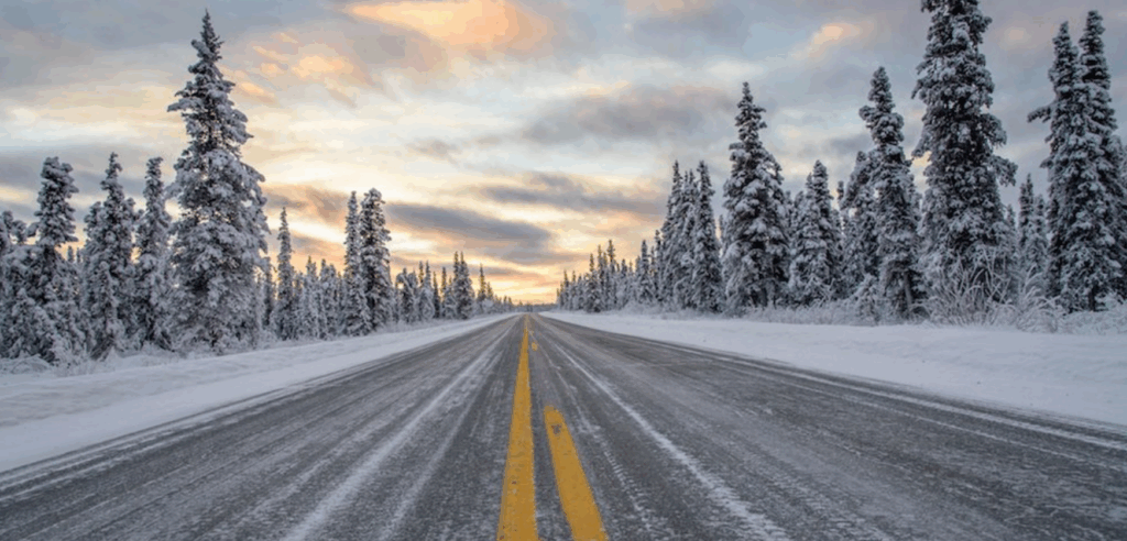 icy winter road